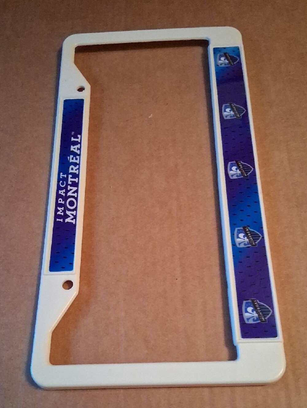 License Plate Frame - Blue/White - Picture 5 of 14